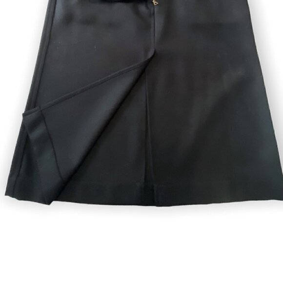 Prada wool A line skirt, size 46 Italy, Dark blue - Picture 5 of 11
